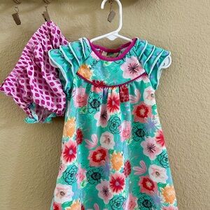 Matilda Jane 18-24 Month Floral Dress with Ruffled Sleeves and Bloomers